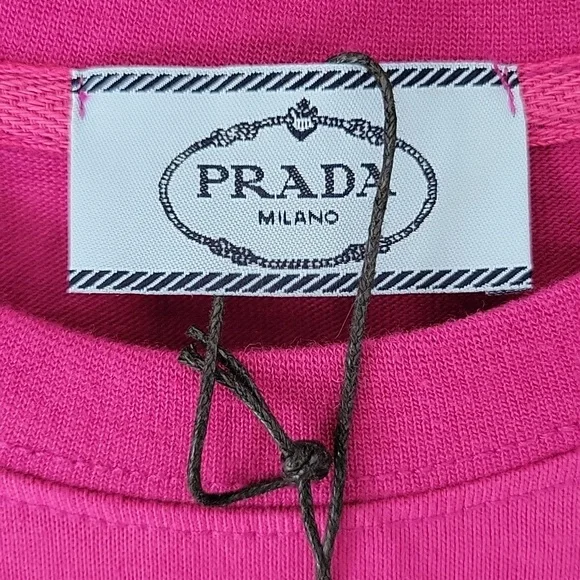 Prada Label Fuschia Pink Women's/ Unisex T Shirt - Picture 10 of 12